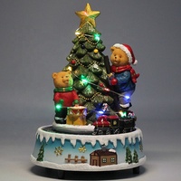 Console musicale rotative à Led personnalisée, nouvelle collection, 2020, étoile, ours, arbre de noël, scène d'arbre, avec batterie, cadeau décoratif