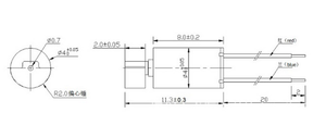 Motore a <span class=keywords><strong>Vibrazione</strong></span> Cilindrico DC 0408 Taidacent 11000 RPM per Cellulari / Vibratore per Telefoni - Product Image 3