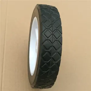 180mm Solid Rubber Wheel Durable 180mm Diameter 7 Inch Solid Rubber Wheel 7x1.5 For Lawn Mower