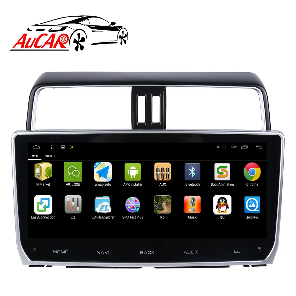 AuCAR — autoradio 10.25 ", Android 10, Navigation GPS, lecteur DVD, Audio/vidéo, stéréo, pour voiture Toyota Prado (150, 2018, 2019)