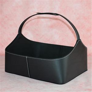 Creative OEM Leather <strong>Hamper</strong> Gift Baskets Wicker <strong>Box</strong> <strong>for</strong> Fruit Flower Wine - Product Image 6