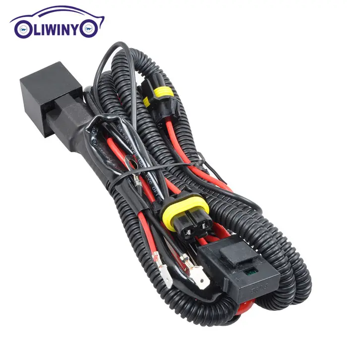 Liwiny Auto HID Xenon H1 Relay Cables 12V Harness HID Male Female Connector Car Accessories