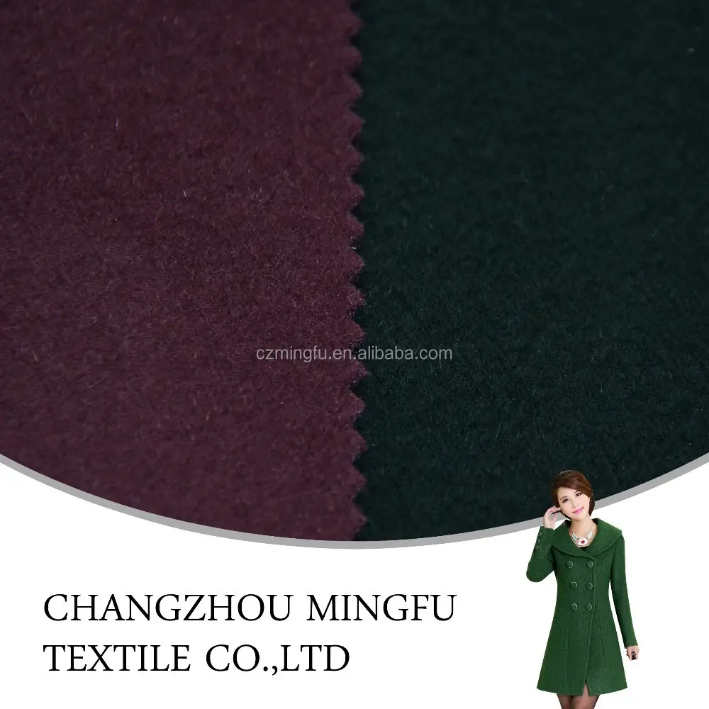 100% wool cashmere knit fabric,Customized warm touch woolen fabric, cashmere fabric for winter women coat