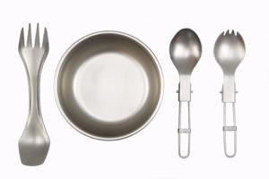 Cuchara de titanio plegable para senderismo, acampada y montañismo - Product Image 6