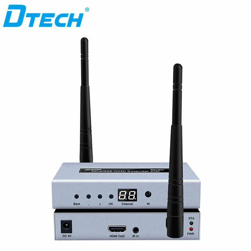 Dtech 50 м Диапазон 2,4 ГГц 5,8 ГГц HDMI Беспроводной Usb аудио видео передатчик и приемный модуль ИК Wifi удлинитель