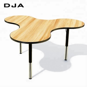 Nuovo Design Set Scrivania e Sedia Ergonomica in Legno per 3 Persone, Regolabile in Altezza, per Scuola Primaria e Media, Uso Domestico e Ufficio - Product Image 2