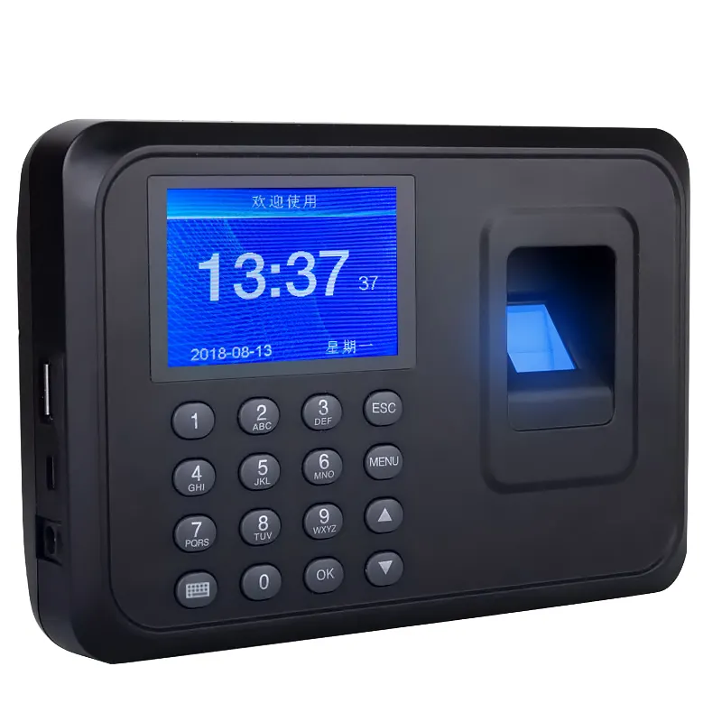Vingerafdruk Tijdregistratie Machine Biometrische Recorder F01 Voor Kantoor Facoty Russische, Spaanse, Koreaanse, Japanse Taal