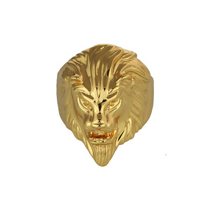 Mlle Bijoux 18 k placage PVD dernières nouvelles conceptions fantaisie or doigt lion <span class=keywords><strong>de</strong></span> juda bague - Product Image 2