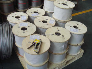 Corda de fio fino de 1mm 304 7x7, corda de fio fino com laço