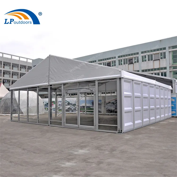 10M Aluminium Structuur Party Tent Met Glazen Wand En Abs Muur Voor Buitenshuis Vergadercentrum