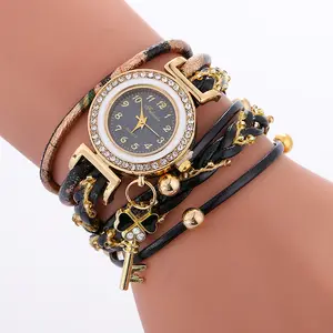 2017 Wholesale hot Fashion Colorful Vintage women watches Weave Wrap Watch LNW365