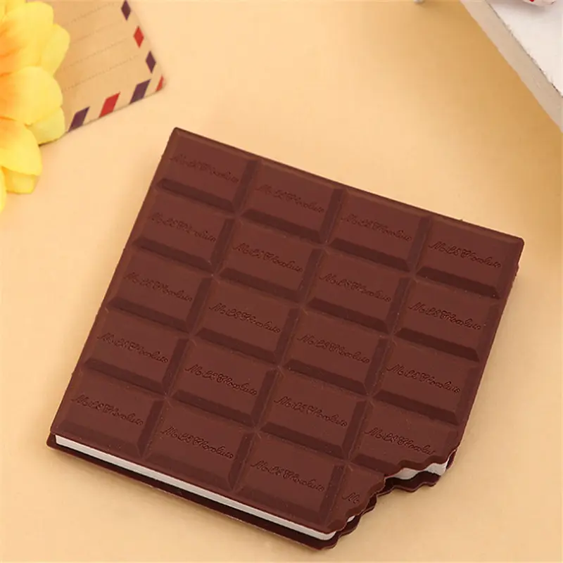En iyi promosyon uygun yaratıcı not defteri çikolata bloknot DIY kapak not defteri okul hediye