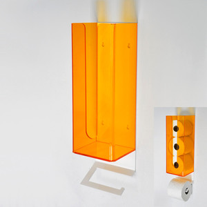 Porte-papier hygiénique mural coloré avec 3 pièces de rechange - Product Image 1