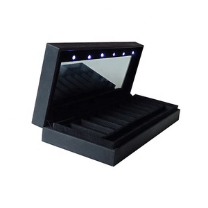 Luxury Paper Cosmetics Lipstick Set Gift Box Custom Lip Gloss Packaging Boxes With Mirror Glass Led Lights