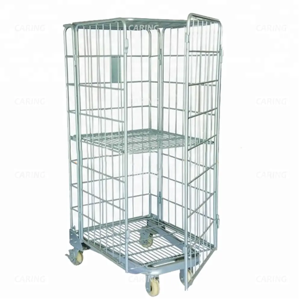 Présentoir de rangement, cage à rouleau robuste, 1 pièce, fil pliable, pour lancer le stockage de cargaison