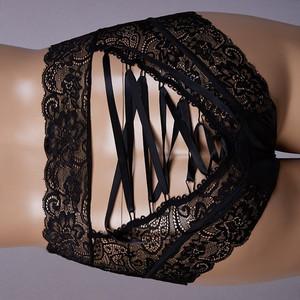 Taille haute noir <span class=keywords><strong>mature</strong></span> sexy sheer transparent femmes fille dames culotte sous-vêtements - Product Image 2