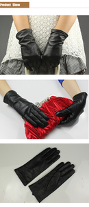 Gants en <span class=keywords><strong>cuir</strong></span> véritable élégants et chauds pour femmes, avec logo personnalisé et design tactile sensible pour l'<span class=keywords><strong>hiver</strong></span> - Product Image 3