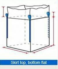 U-skirt top bottom flat side seam top