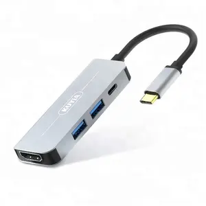 Concentrador USB 3,0 tipo C 4 en 1, convertidor combinado HDTV