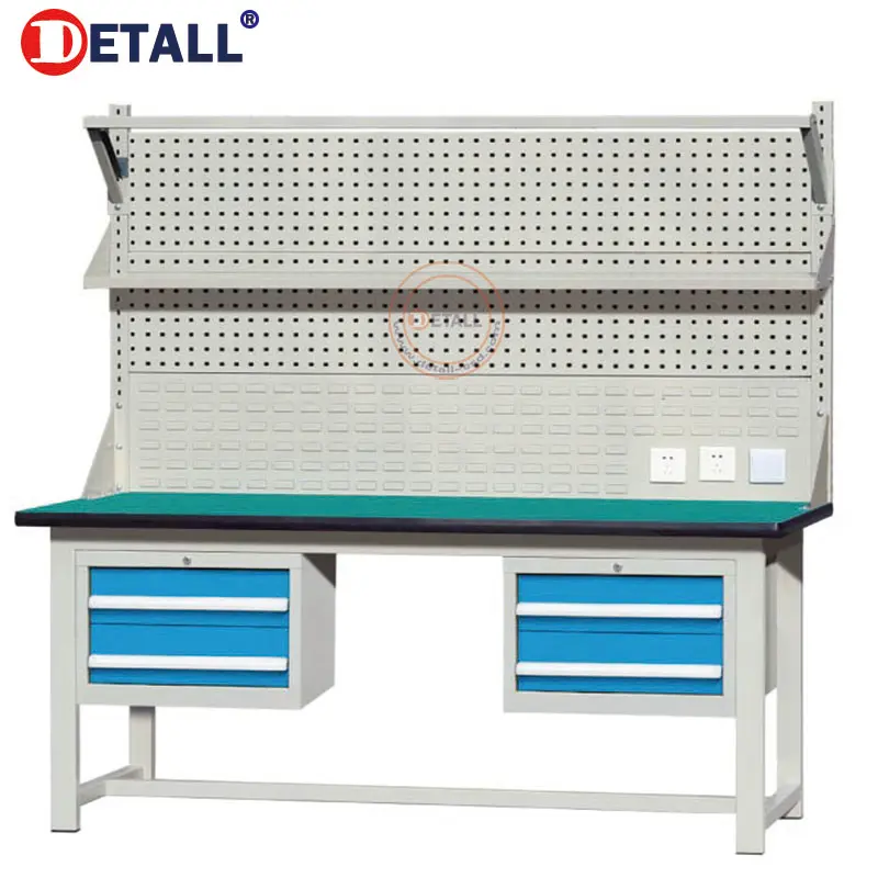 Durable Stable Steel Garage Industrial Workbenches tool cabinet work bench with tools