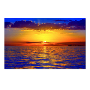 Wrapped HD Beach Sunset Ocean Waves <strong>Canvas</strong> <strong>Prints</strong> Wall <strong>Art</strong> Painting Large - Product Image 1