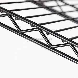 Bellissimo scaffale per <span class=keywords><strong>scaffalature</strong></span> <span class=keywords><strong>metalliche</strong></span> in filo di polvere nera a 4 livelli - Product Image 6