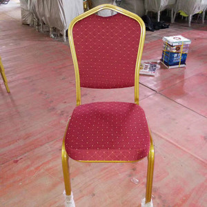 <strong>Red</strong> Stainless Steel Tube Fabric <strong>Dining</strong> Banquet <strong>Chair</strong> for Wedding Party Events Outdoor &amp; Home Office Use - Product Image 4