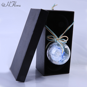 Rose préservée faite à la main en vente chaude dans un pendentif porte-clés en boule acrylique, vente en gros, Yunnan Chine, fête des mères, Noël - Product Image 4