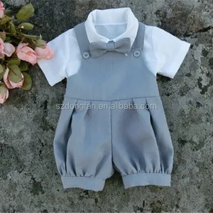 Baju Monyet Bayi Laki-laki, Setelan Formal Anak Laki-laki, Pakaian Pernikahan Linen