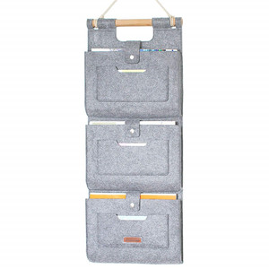 Organisateur <span class=keywords><strong>mural</strong></span> <span class=keywords><strong>de</strong></span> <span class=keywords><strong>bureau</strong></span> en feutre avec poches pour outils, papeterie et bricolage, motif porte-bonheur - Product Image 6