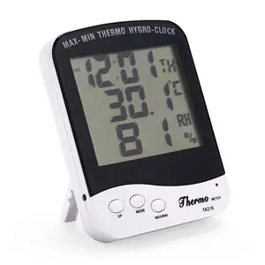בסיטונאות מדדי לחות 12 v-נייד דיגיטלי מיני מקסימום דקות טמפרטורת LCD מחסן מדחום מדדי לחות קיר רכוב thermo מדדי לחות טמפרטורה
