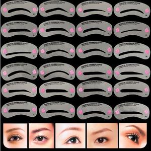 24 estilos estilos de sobrancelha, estêncil para maquiagem, conjunto de molde de beleza, ferramenta de desenho de maquiagem, modelo de sobrancelha negra, 24 peças - Product Image 5