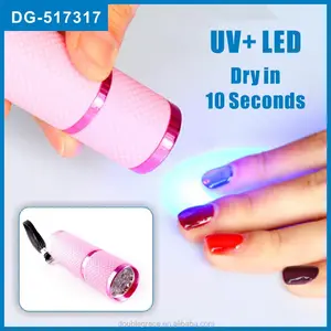 Ультрафиолетового света ногтей сухой фонарик факел, лак для ногтей ногтей шеллак уф-гель 9 из светодиодов уф фонарик