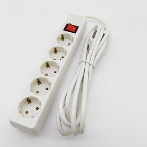Safty 5 Outlets Europäischen Stecker mit Überlast Schutz Verlängerung Elektrische Buchse 16A/220 v Power Streifen - Product Image 4