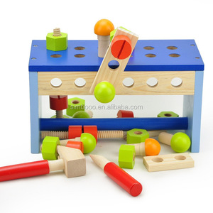 Bambini di legno combinazione dado elefante toolbox strumenti dado per assemblare la combinazione di puzzle giocattolo di montaggio - Product Image 1