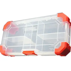Venta superior mango con la caja Portable plástico tornillo Caja de Herramientas