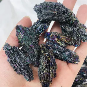 Wholesale Small Raw Carborundum Crystal 7 Color Mine Rainbow Astralite Moissanite Hematite For Pendants