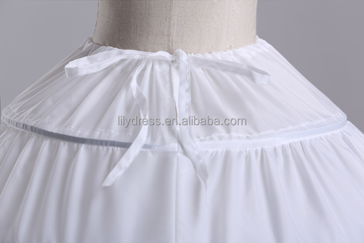 Sottogonna A Cerchi Crinolina Da Donna A 4 Anelli - Per Abiti Da Sposa, Matrimonio, Ballo, Cerimonia - Vita Elastica Regolabile, 100 Cm - 2