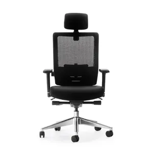 Modern Guangzhou China Furniture Ergonomic Swivel Conference Executive Office Chair With Adjustable Headrest And Mesh Style