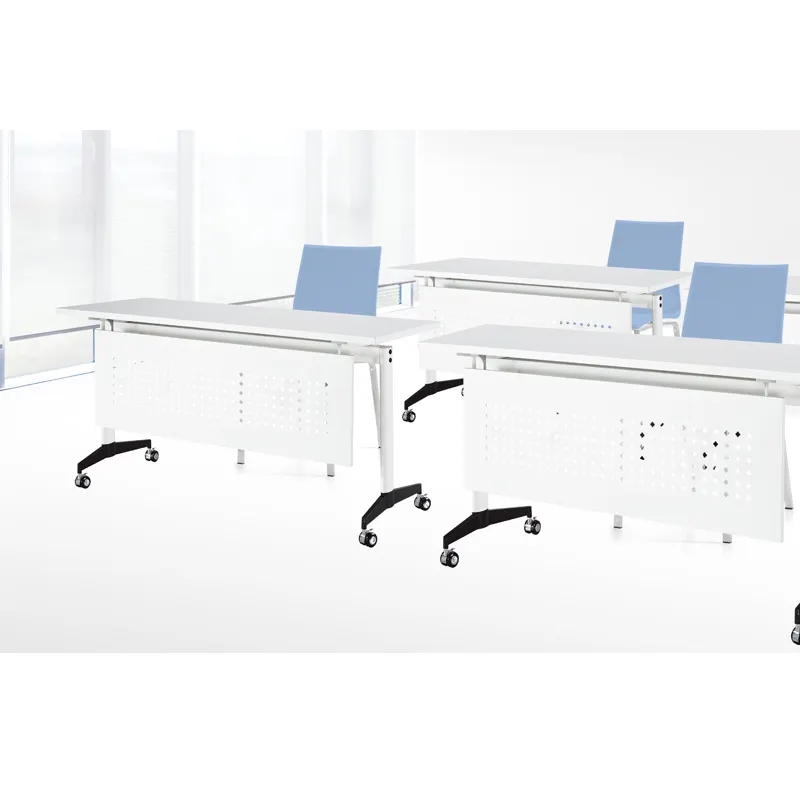 Modern Simple Design Office Training Room Mobile Foldable Table Legs Classroom Student Desk and Chair