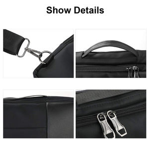 <span class=keywords><strong>Mochila</strong></span> Impermeable Antirrobo para Portátil Oxford para Macbook Air Pro y <span class=keywords><strong>Dell</strong></span> de 13.3-15.6 Pulgadas con Cierre de Cremallera Unisex Negra - Product Image 4
