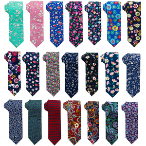 Corbata de Cachemira Floral de algodón para hombre, corbatas informales con corbata colorida, corbatas de algodón a la moda - Product Image 1