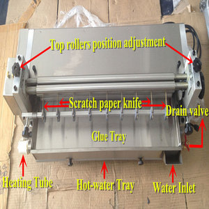 Máquina encoladora de papel ajustable de velocidad de escritorio de alimentación Manual, máquina pegadora de hojas de papel, aplicador de pegamento de fusión en caliente para cartón - Product Image 3