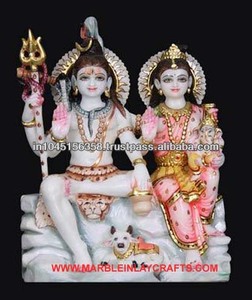 Shiv Parivar en marbre blanc de Makrana - Product Image 1