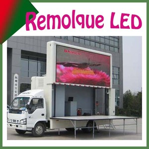 Con buen sistema de control, <span class=keywords><strong>triedro</strong></span> camión de pantalla LED móvil para publicidad exterior. P10mm, remolque con pantalla led. - Product Image 1