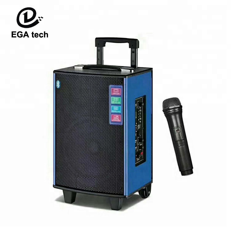 10 ''тележка динамик с bluetooth и микрофоном для производительности на открытом воздухе