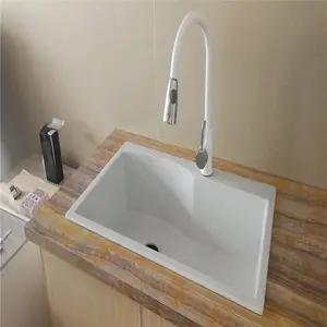 Stone Plastic Aluminum Fiber Ceramic Granit quartz stone kitchen sink