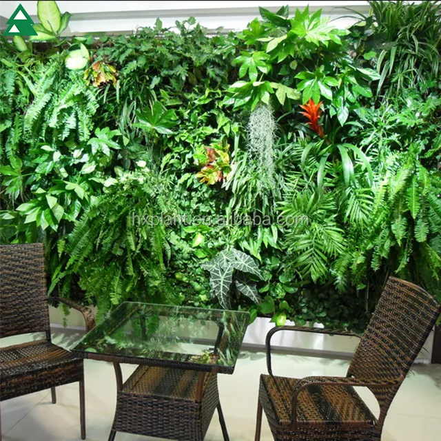 Parete artificiale verde pensile piante da parete, di plastica coperta muro vegetale verde