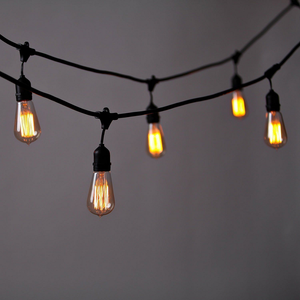 New Products 48ft 15 Dropped Sockets LED Outdoor Commercial <strong>String</strong> <strong>Lights</strong> Weatherproof E26 E27 Vintage Edison <strong>Bulb</strong> - Product Image 1