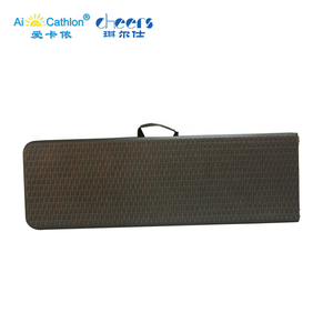 Allsome — banc pliable en rotin plastique noir, meuble de jardin d'extérieur, idéal pour le Camping - Product Image 5